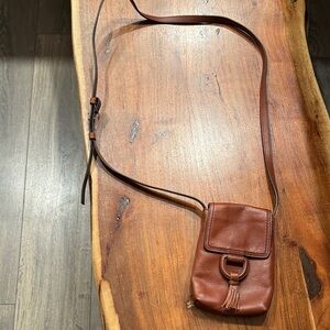 Brown Leather Crossbody Bag FOSSIL new
